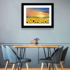 Sunburst Over Sunflower Field Wall Art