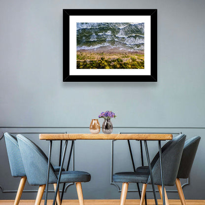 Aerial Waves Over Sandy Cliff Wall Art