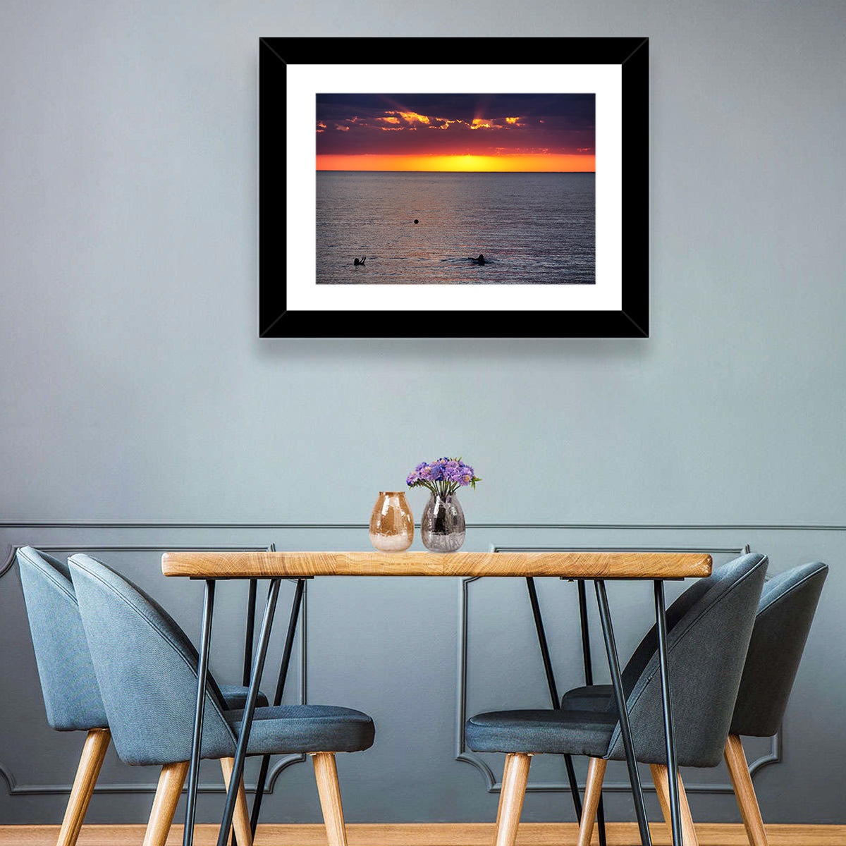 Balkhash Sunset Silhouettes Wall Art