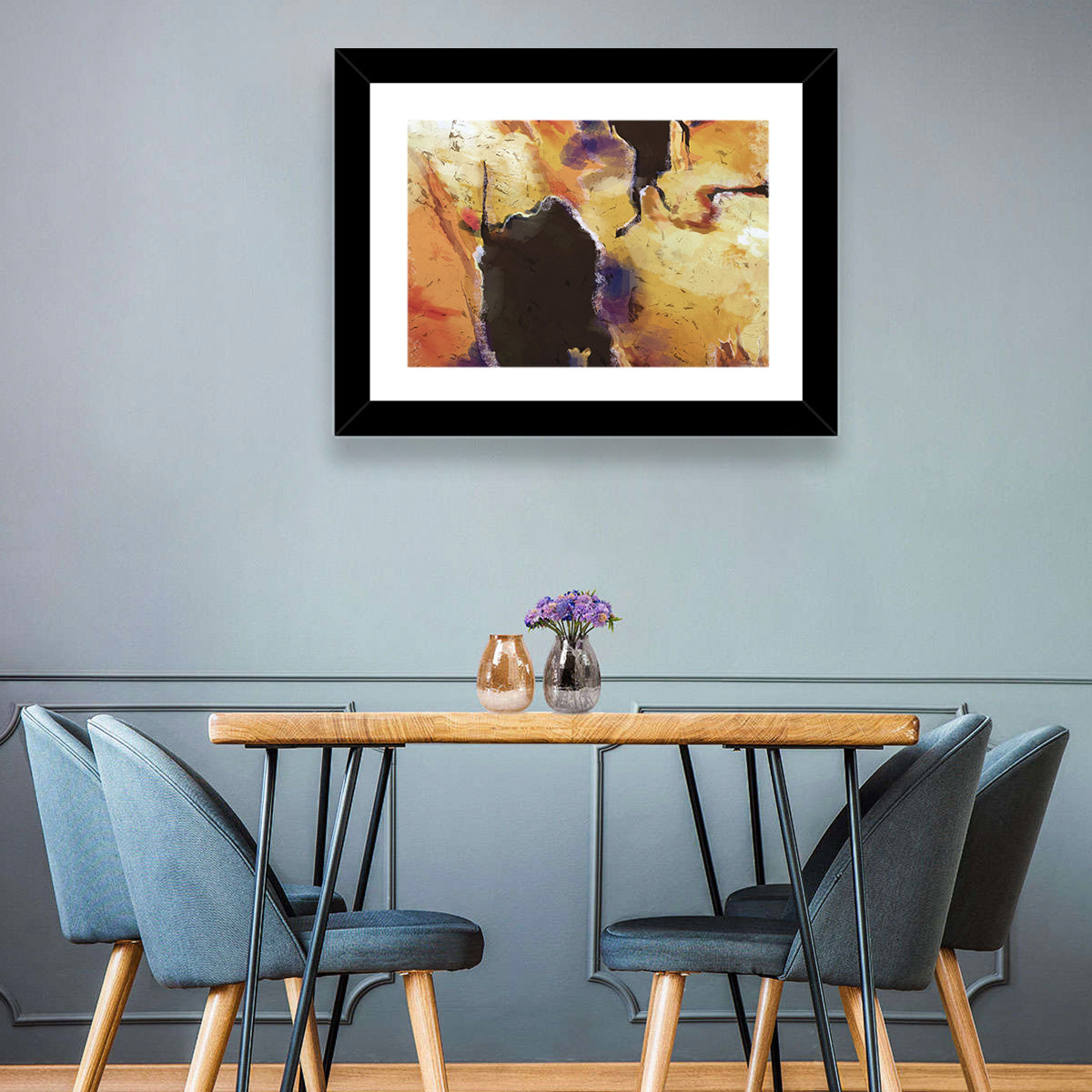 Merging Continents Textured Abstract Wall Art