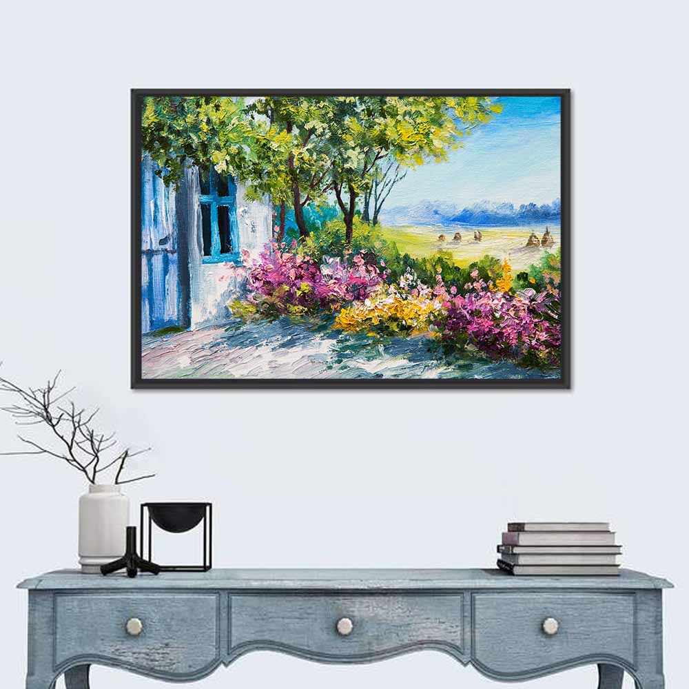 Cottage Garden Summer Landscape Wall Art