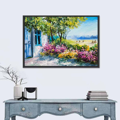 Cottage Garden Summer Landscape Wall Art