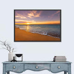Sunrise Over Ocean Beach Wall Art