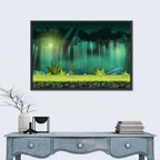 Enchanted Digital Forest Landscape Wall Art