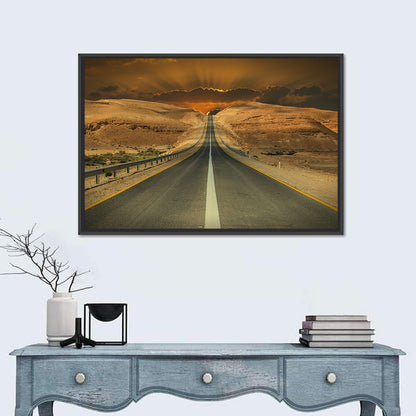Negev Road at Sunset Wall Art
