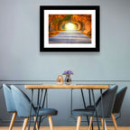 Golden Autumn Tree Tunnel Wall Art