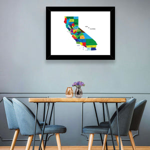 State Of California Map Wall Art