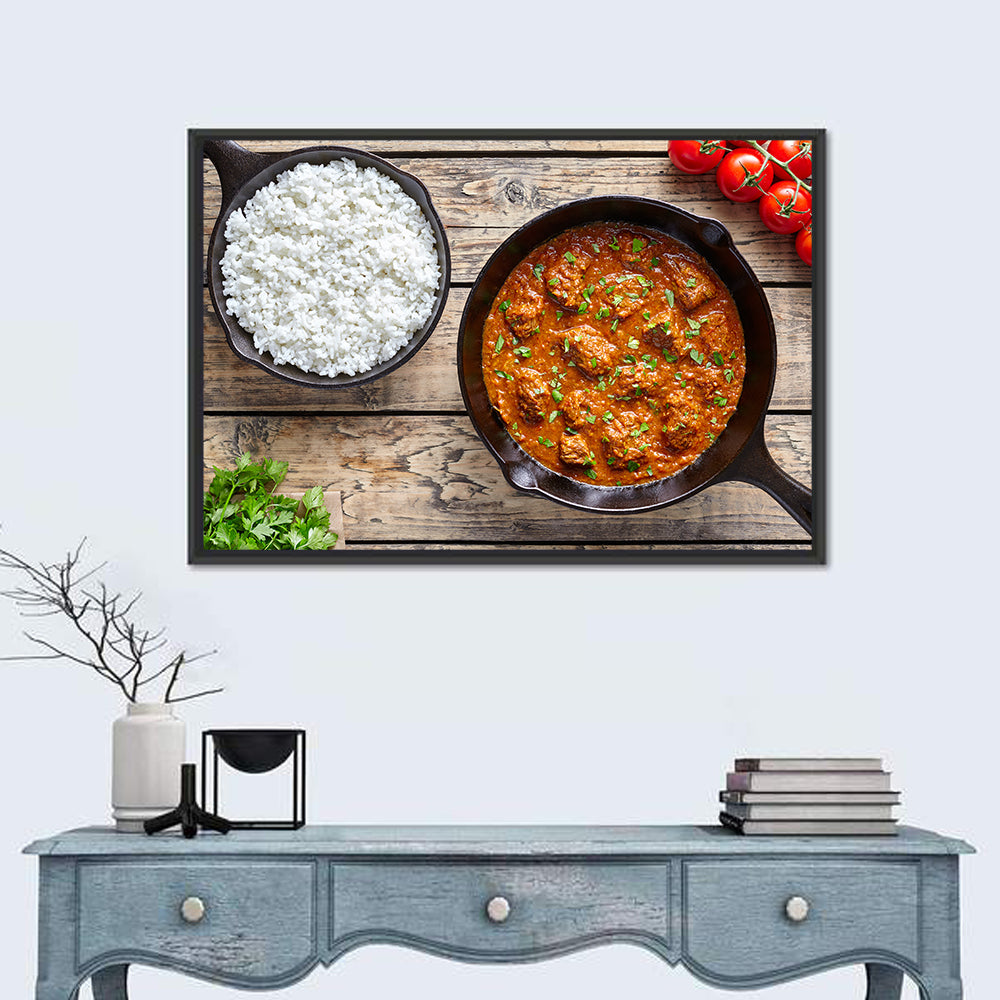 Rustic Beef Curry Wall Art in a room, landscape