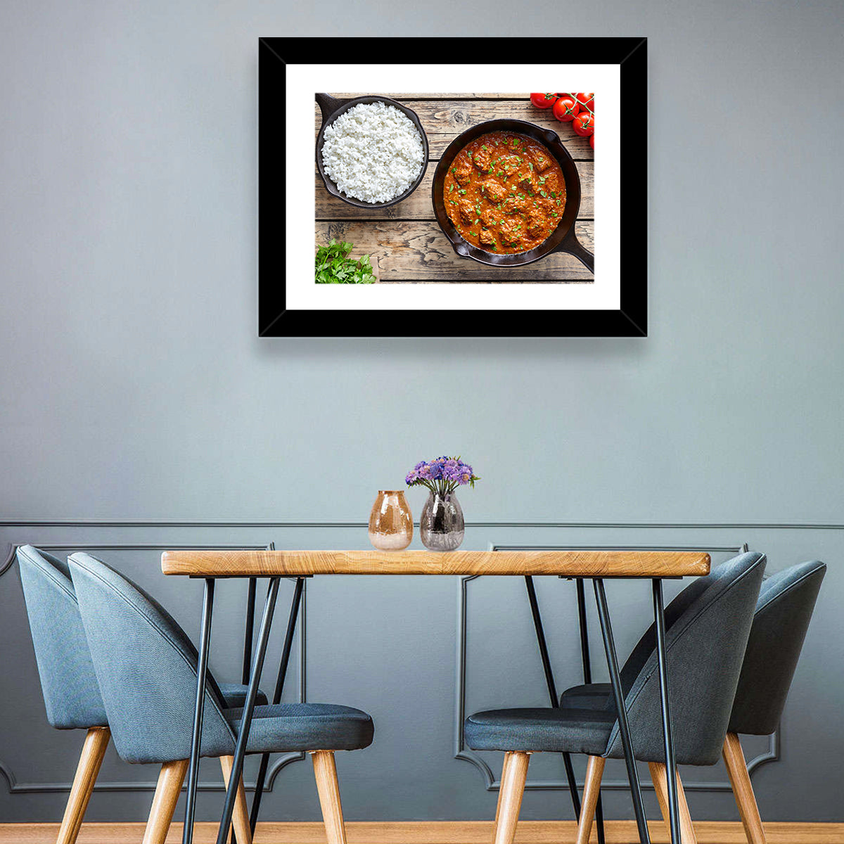 Rustic Beef Curry Wall Art in a room, landscape