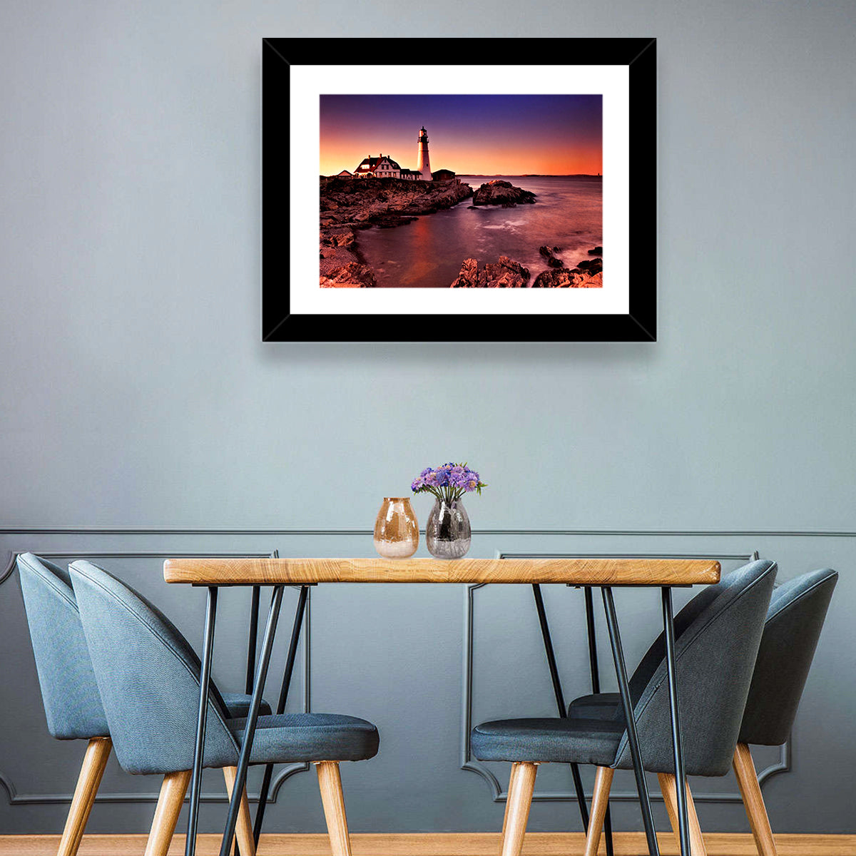 Portland Head Light at Dusk Wall Art
