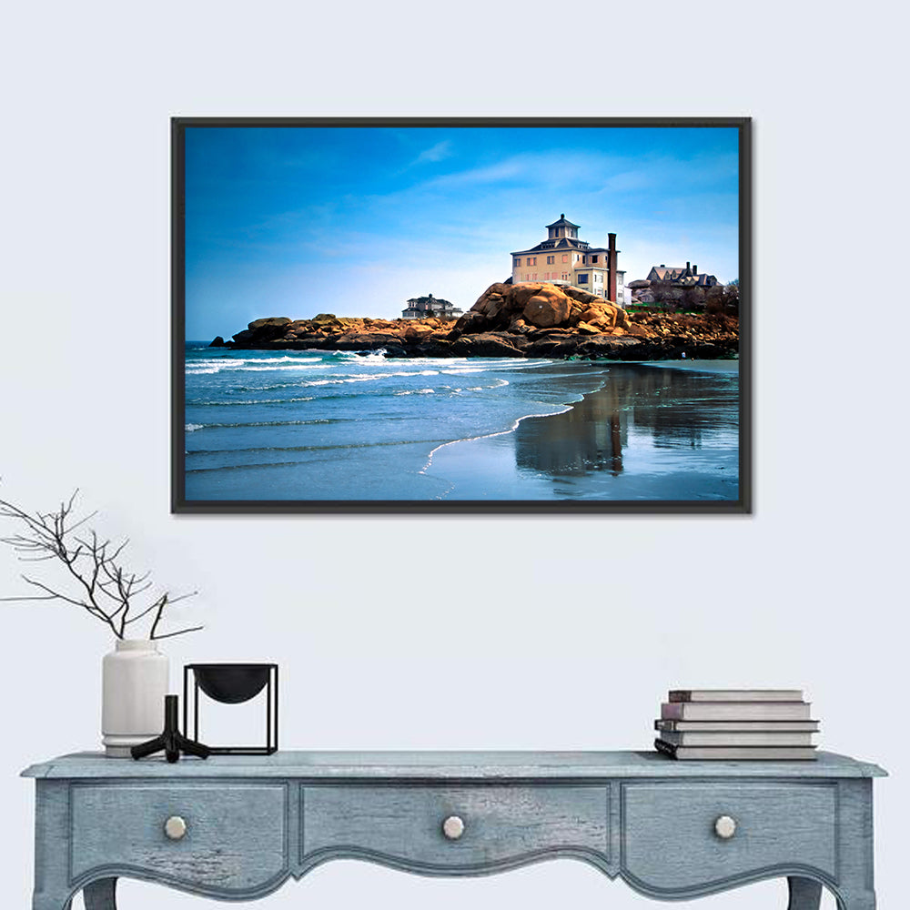 Cape Ann Beach Wall Art in a room, landscape