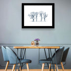Four Bare Trees in Winter Wall Art