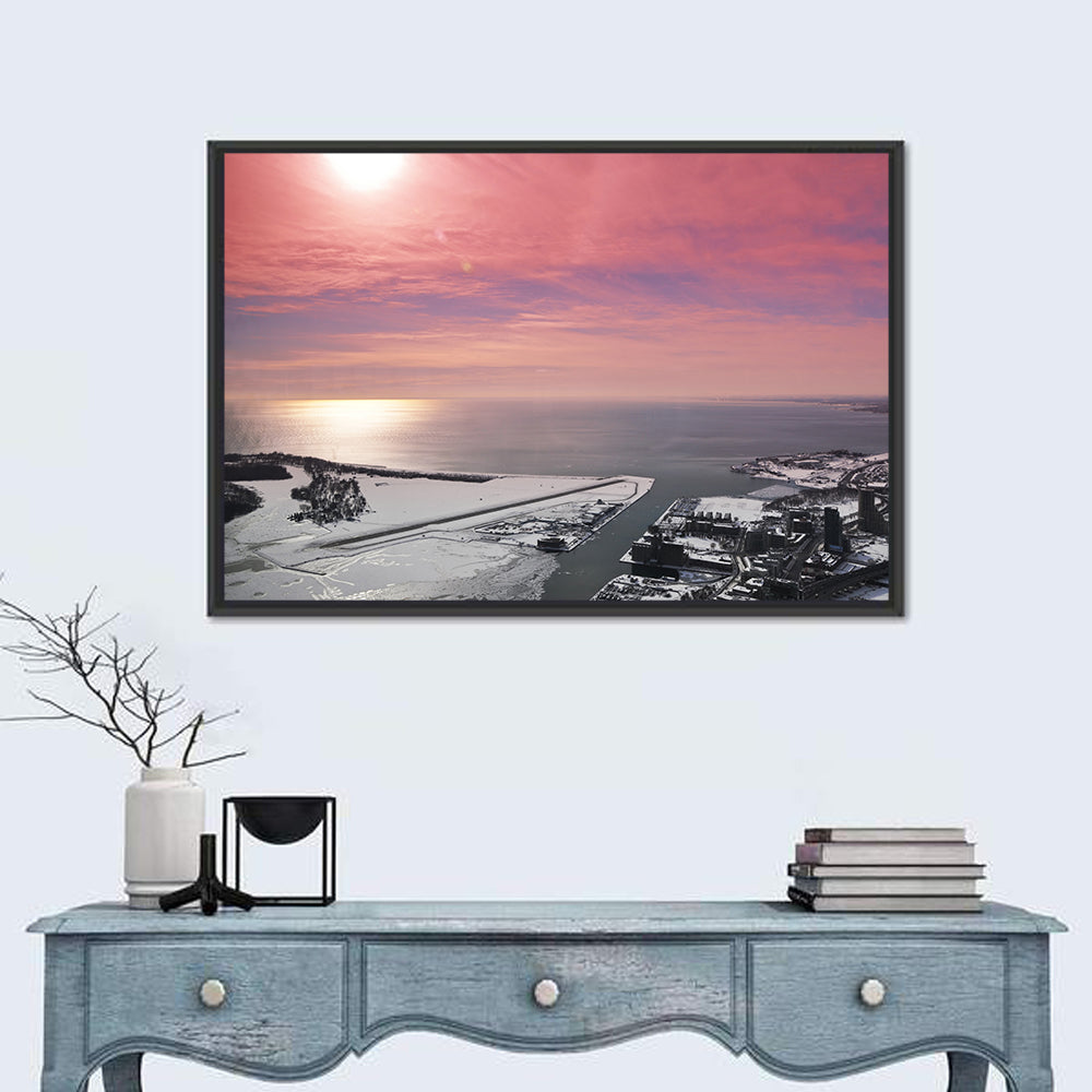 Lake Ontario Winter Skyline Wall Art