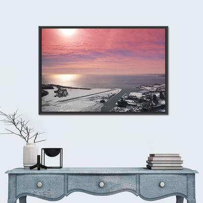 Lake Ontario Winter Skyline Wall Art