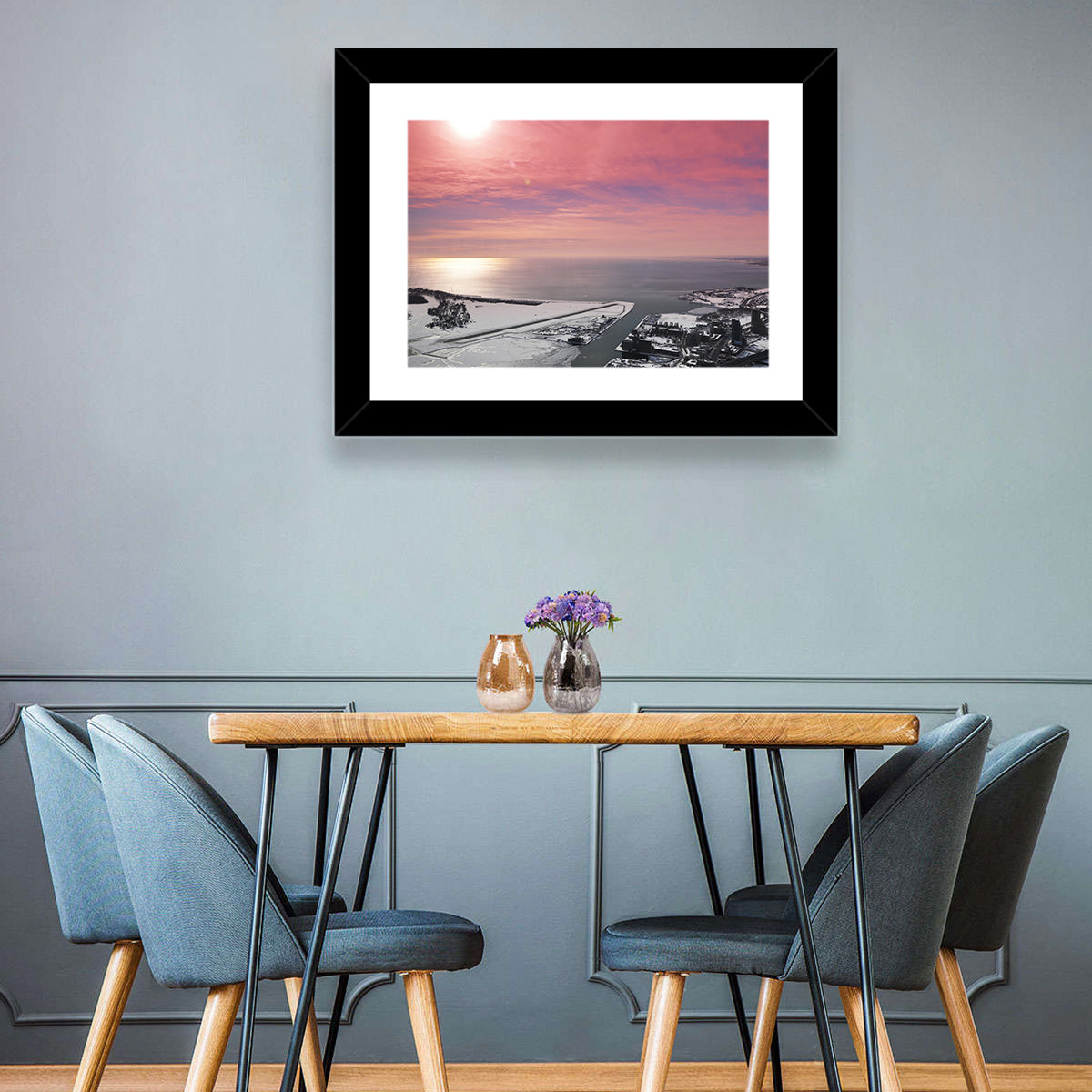 Lake Ontario Winter Skyline Wall Art