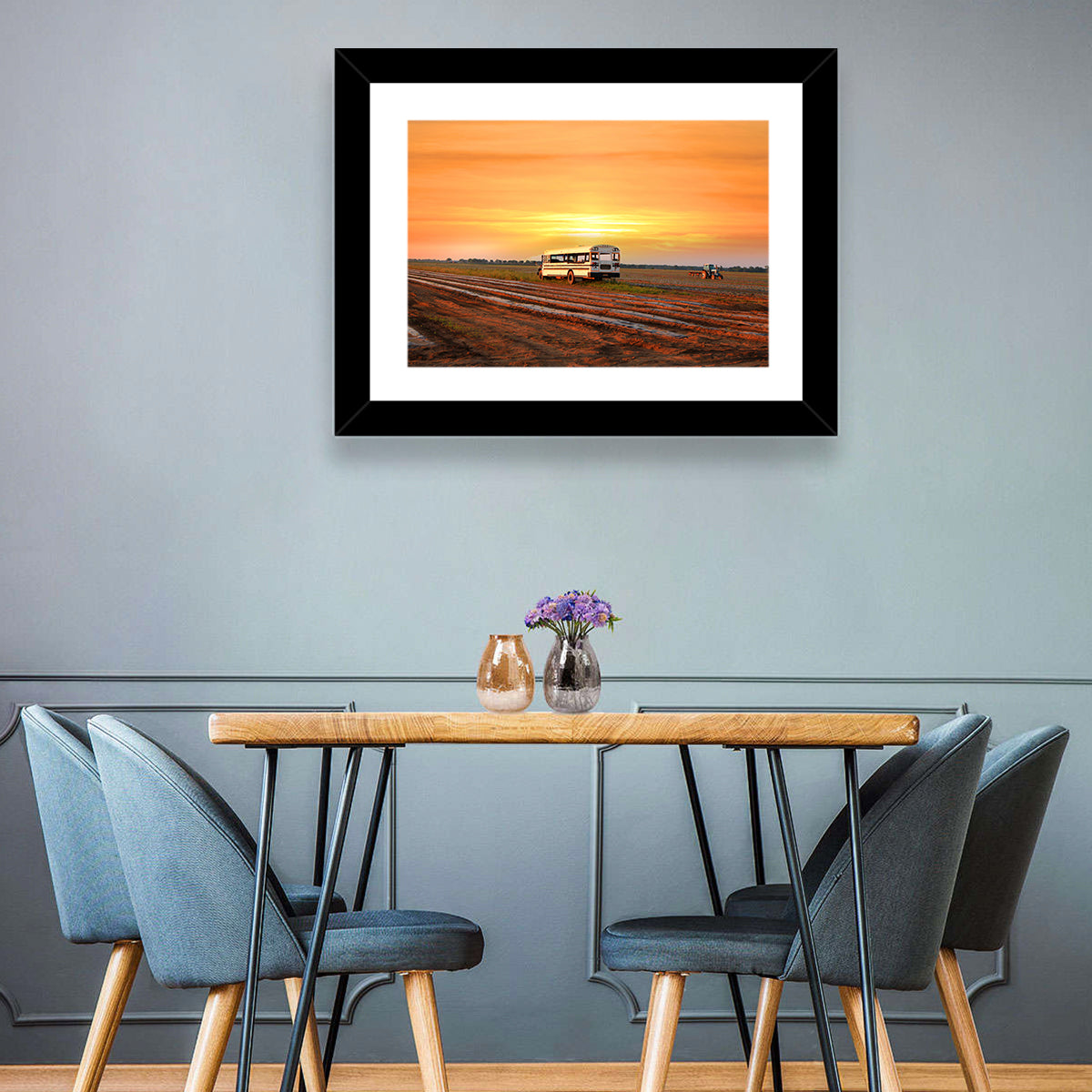 Indiana Farm Field at Golden Hour Wall Art