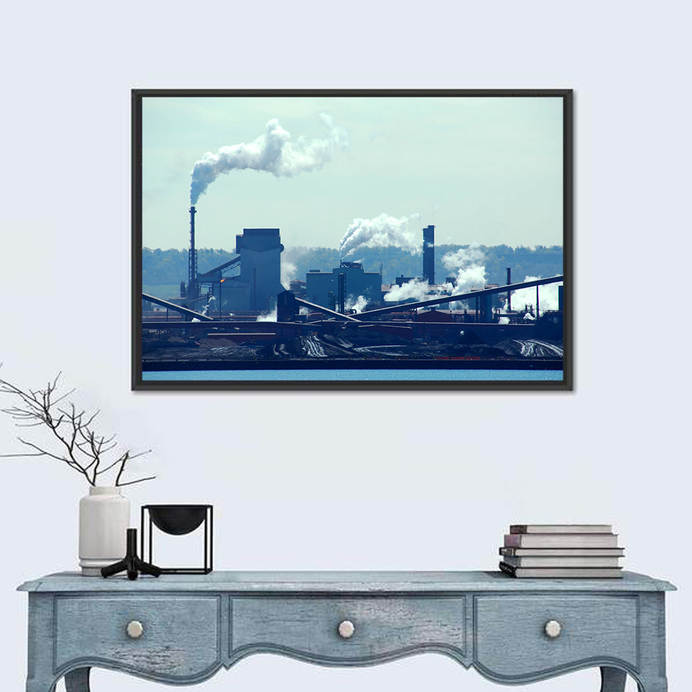 Industrial Pollution Concept Wall Art in a room, landscape