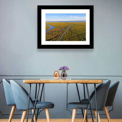 Delaware Bay Marshland Aerial Wall Art