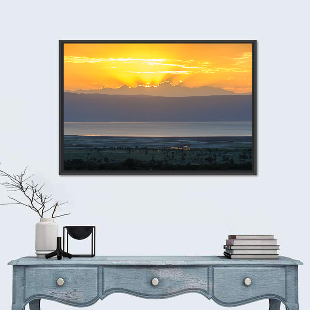 Lake Eyasi Golden Sunset Wall Art