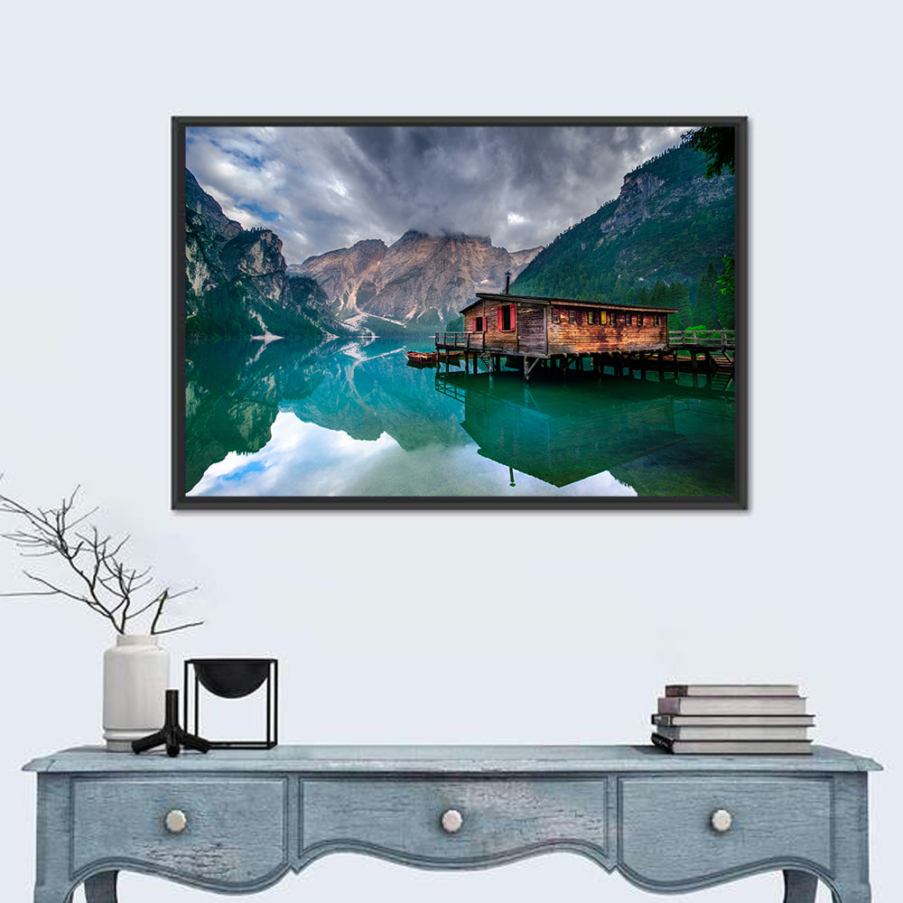 Boathouse at Lago Di Braies Wall Art