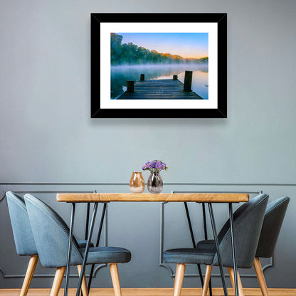 Misty Dock, Mt Saint Francis Wall Art