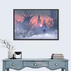 Knight with Glowing Trident Wall Art