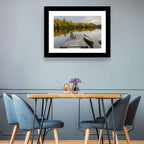 Ontario Autumn Lake Dock Wall Art