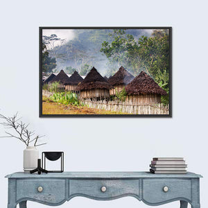 Papua Mountain Village Wall Art