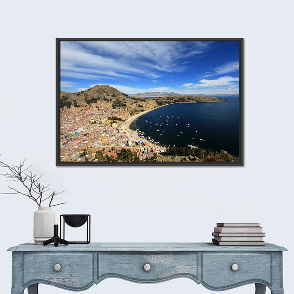 Copacabana Aerial Over Lake Titicaca Wall Art