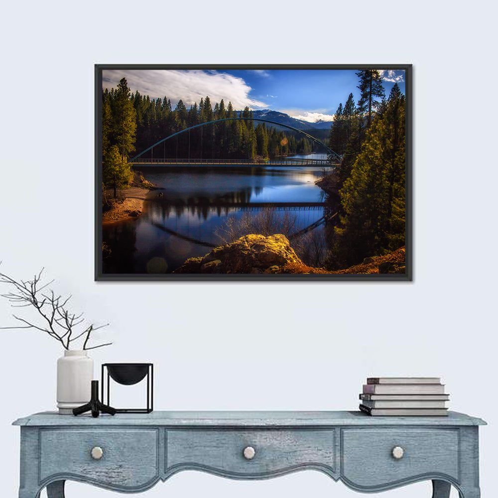 Wagon Creek Bridge Wall Art in a room, landscape