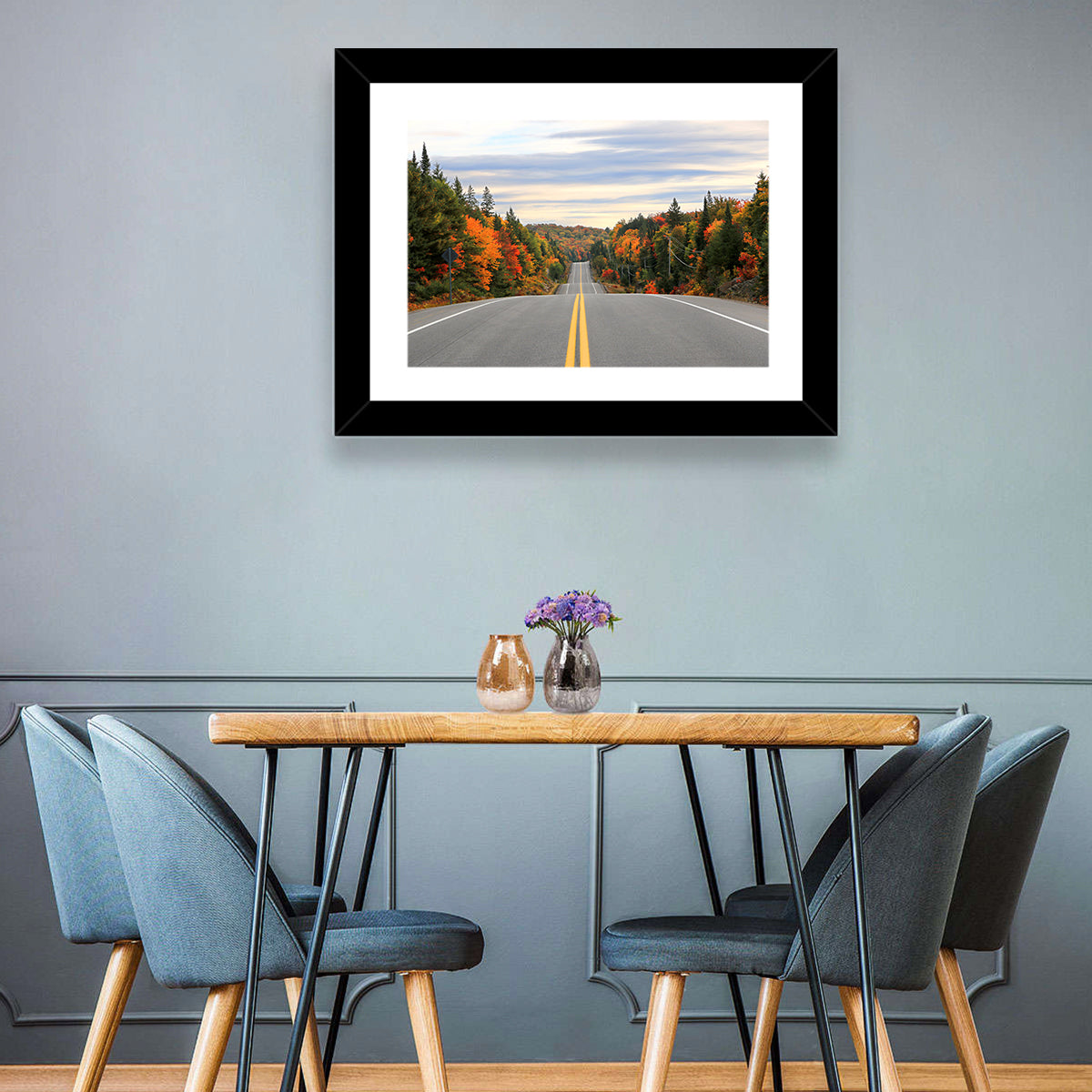 Algonquin Park Road Wall Art in a room, landscape