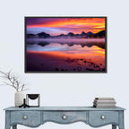 Lake Mcdonald Misty Sunset Wall Art