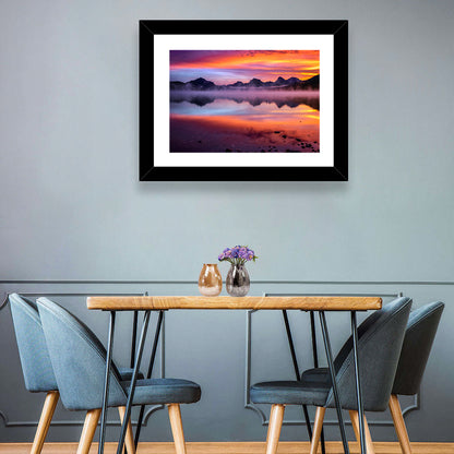 Lake Mcdonald Misty Sunset Wall Art