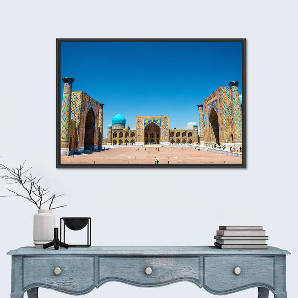 Registan Square, Samarkand Wall Art in a room, landscape