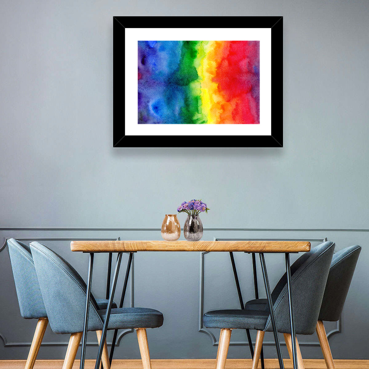 Watercolor Rainbow Gradient Wall Art