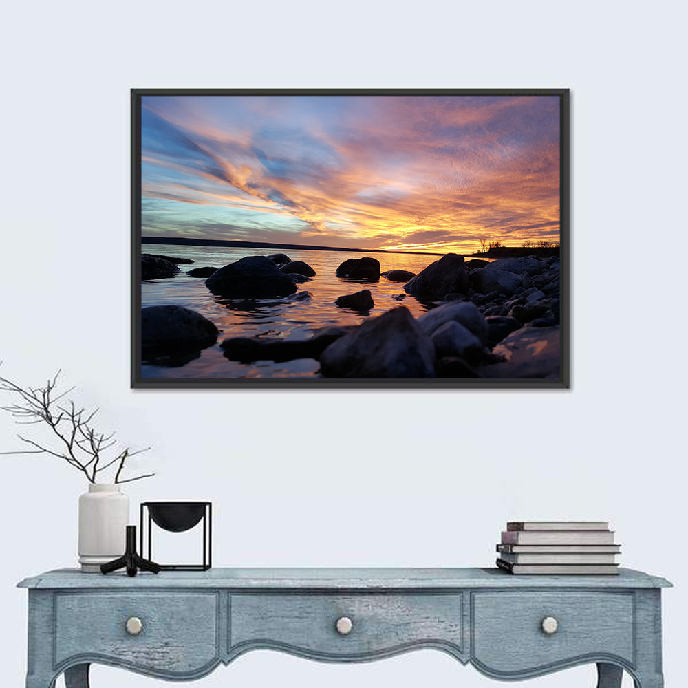 Lake Sakakawea Sunset Wall Art