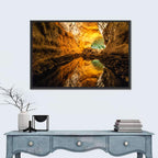 Cave Lake Reflection Wall Art