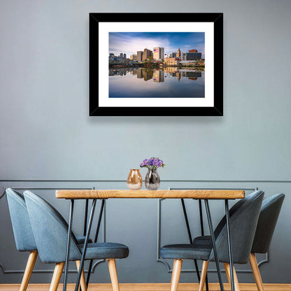 Newark Skyline Reflection Wall Art