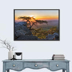 Cheaha State Park Sunset Over Pulpit Rock Wall Art