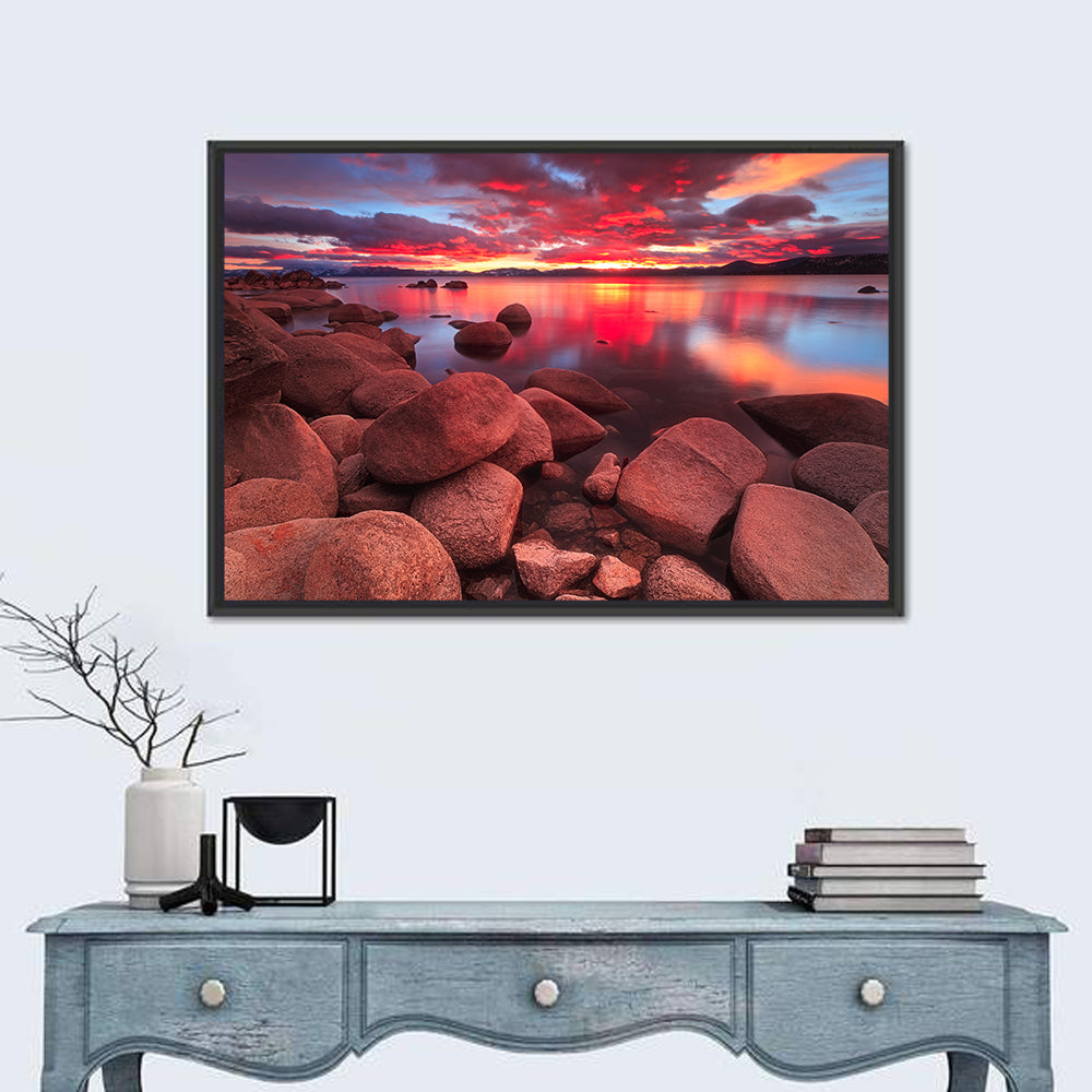 Lake Tahoe Sunset Reflection Wall Art