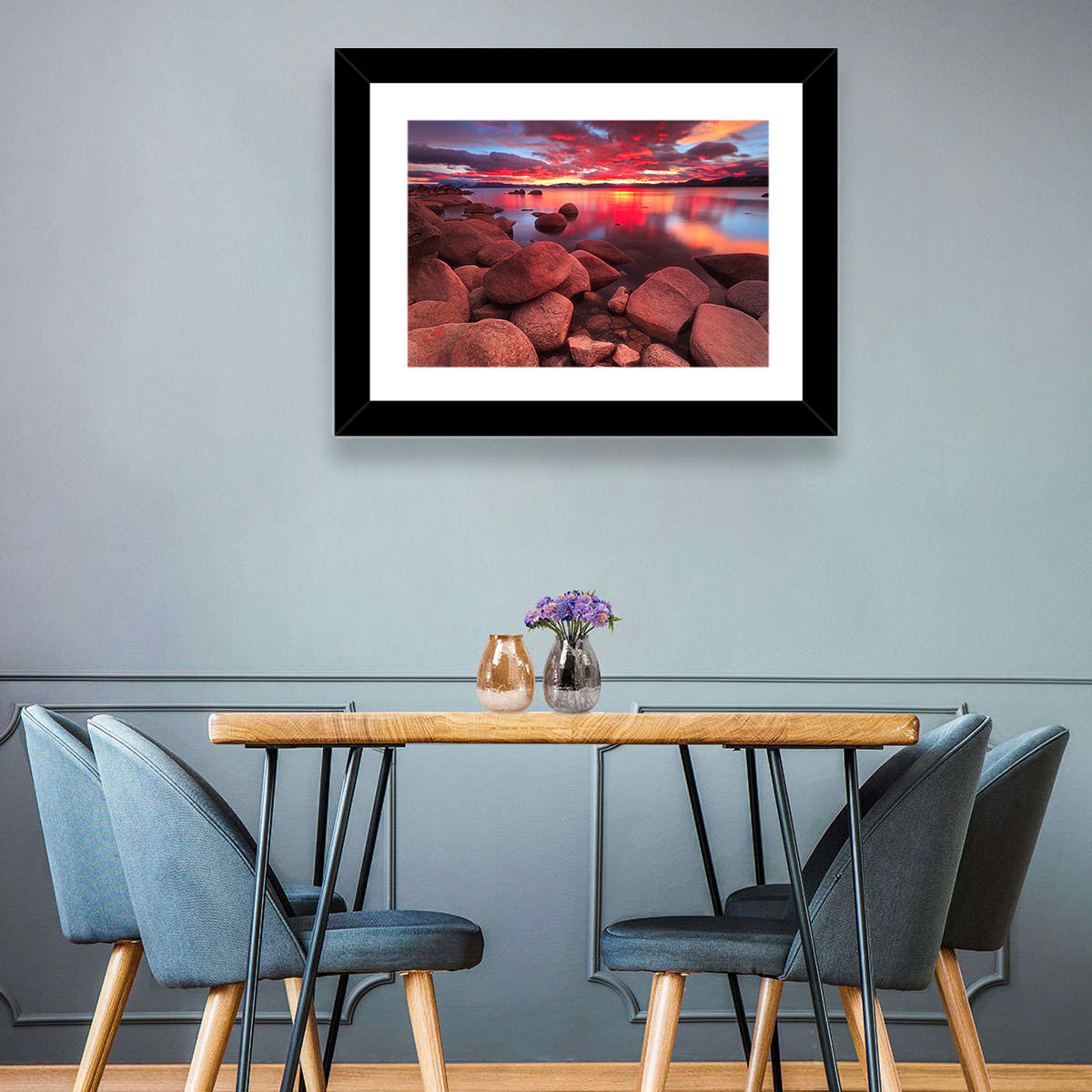 Lake Tahoe Sunset Reflection Wall Art
