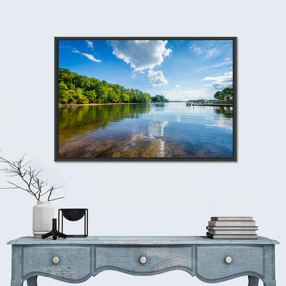 Lake Norman Dockside Reflection Wall Art