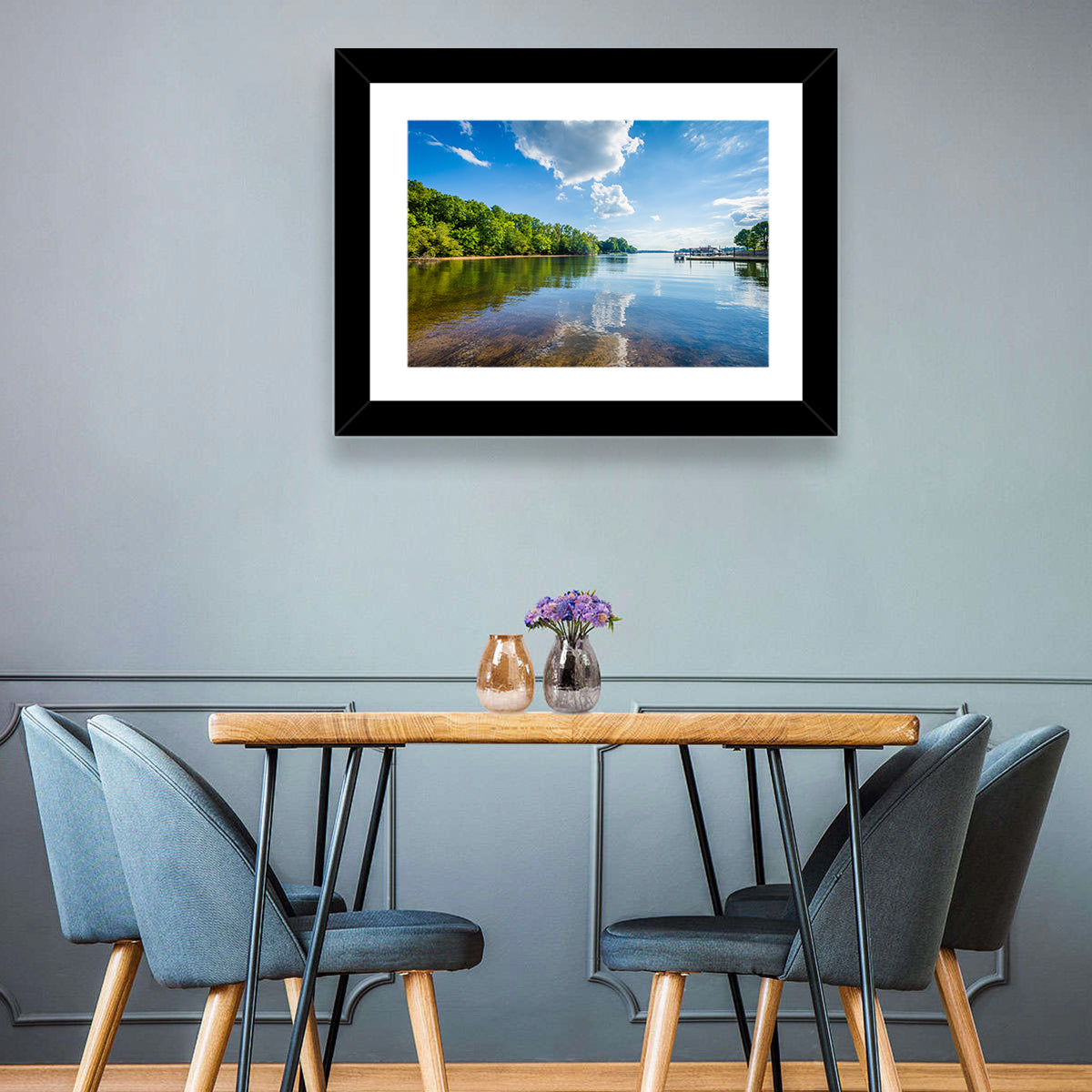 Lake Norman Dockside Reflection Wall Art