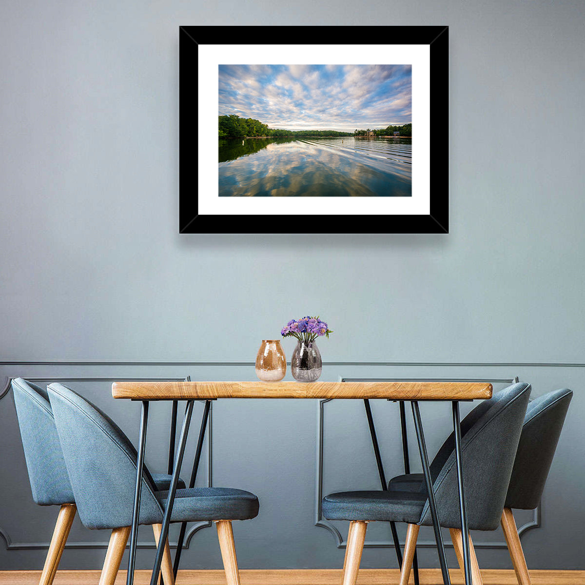 Cloudy Lake Norman Landscape Wall Art