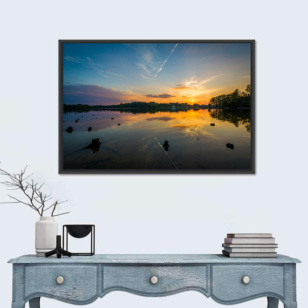 Lake Norman Sunset Reflection Wall Art