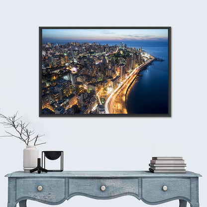 Beirut Corniche at Dusk Wall Art