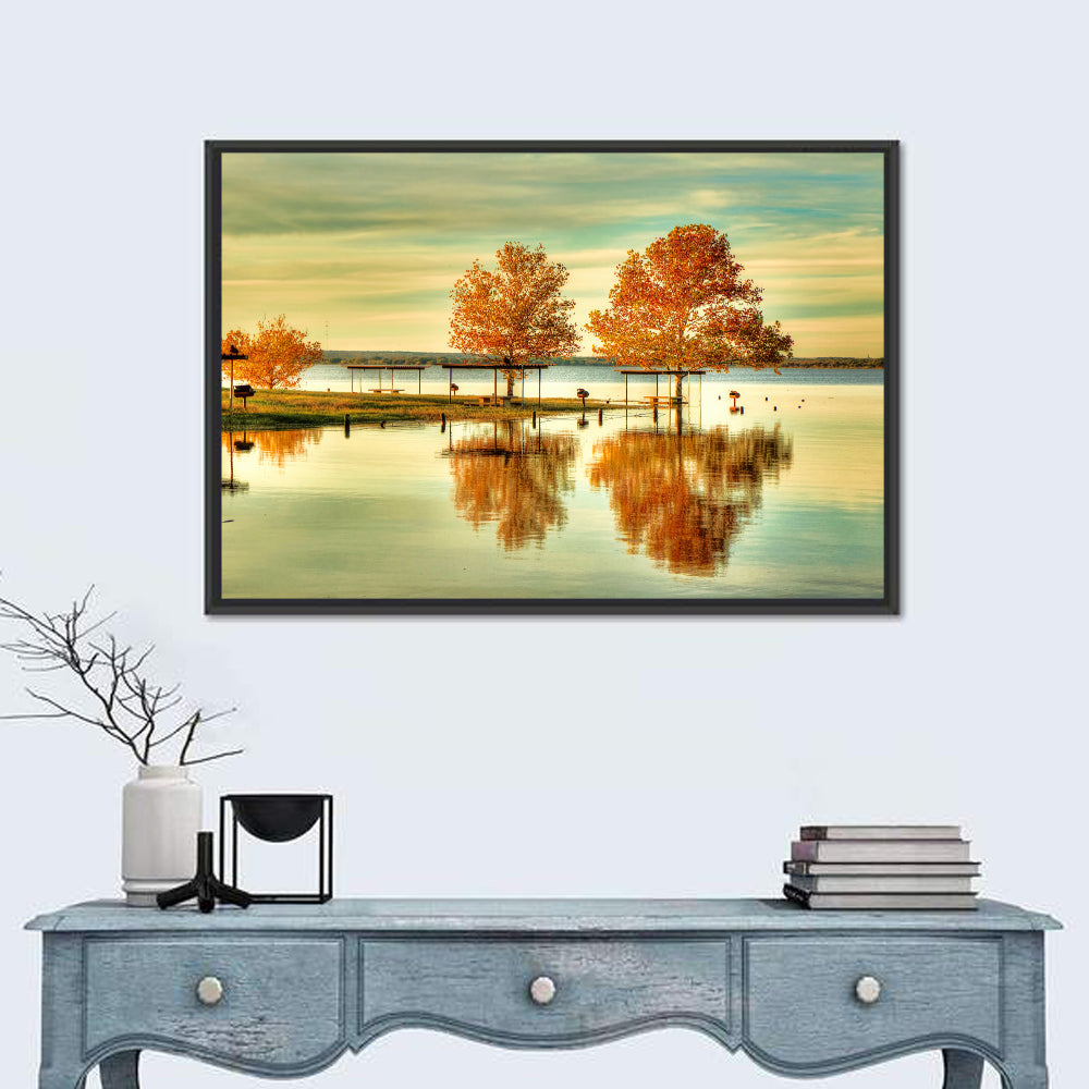 Lake Waco Autumn Reflection Wall Art