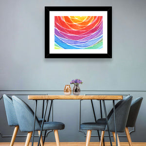 Watercolor Rainbow Abstract Wall Art