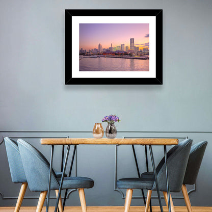 Yokohama Harbor Twilight Wall Art