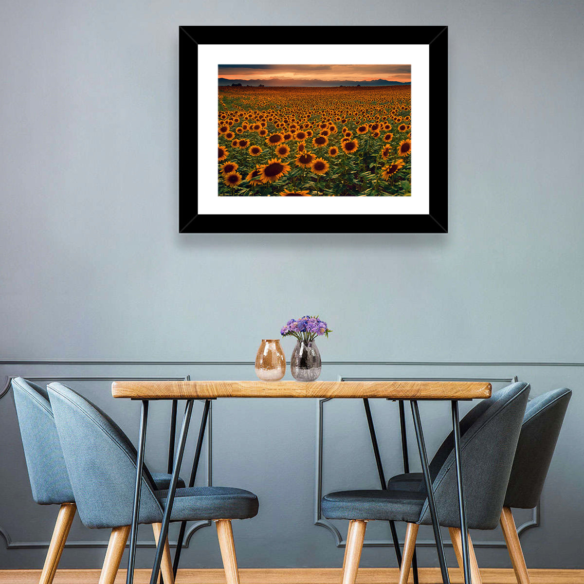 Colorado Sunflower Field at Sunset Wall Art